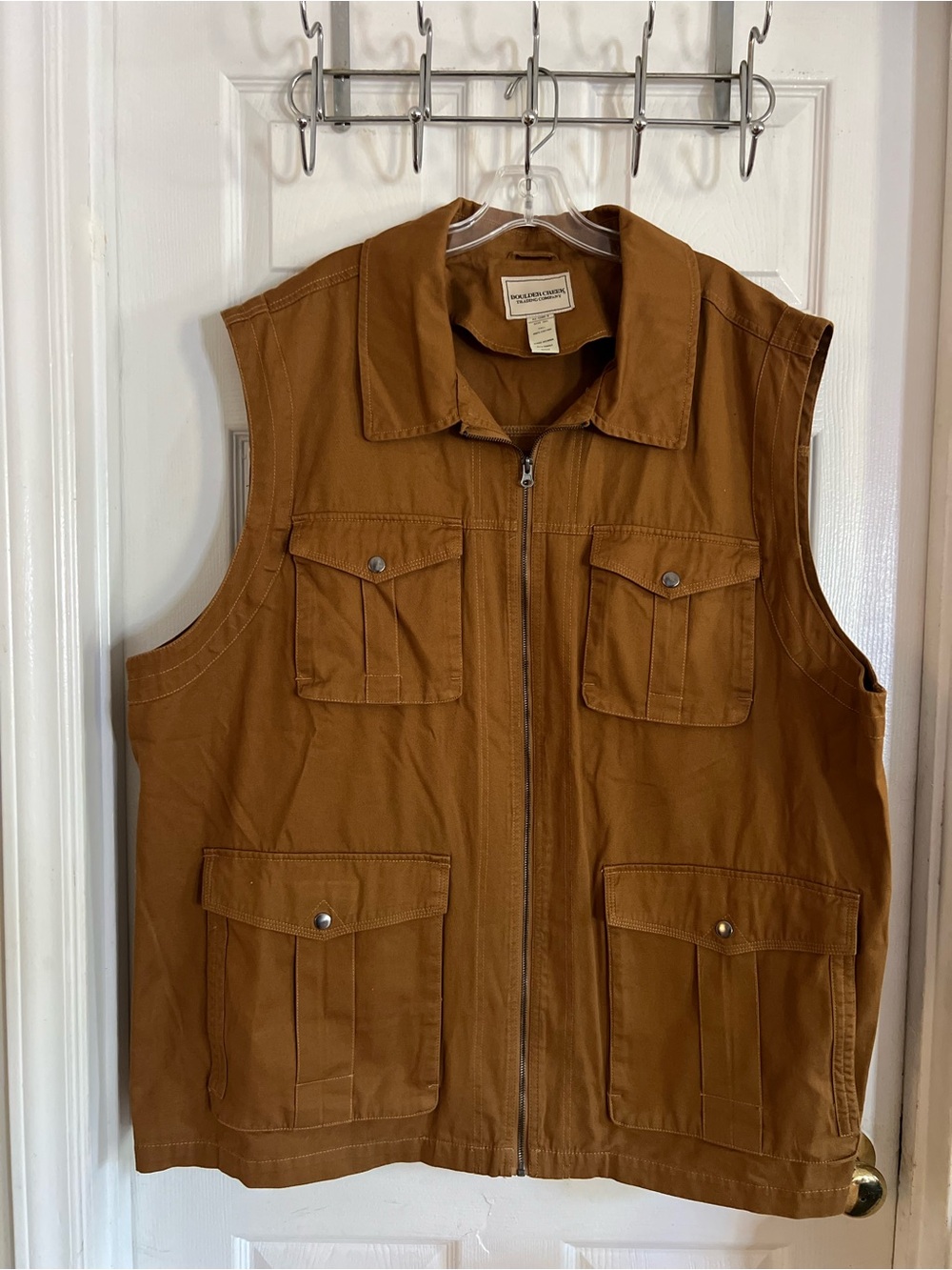 Boulder Creek by KingSize Men's Big & Tall 9 Pocket Twill Utility Vest Size 3XLT